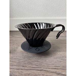 Hario V60 02 Coffee Dripper Silver Black Metal Pour Over Brewing System